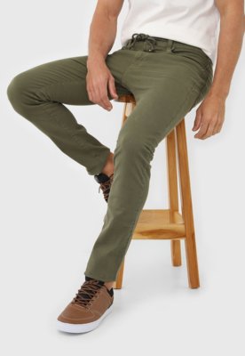 Calça Sarja Colcci Slim Felipe Verde Menor preço em Calça Sarja Colcci Slim Felipe Verde