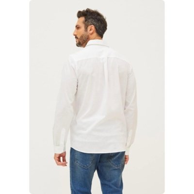 Camisa Colcci Linho Relax Azul