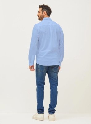 Camisa Linho Relax Colcci Azul Skey
