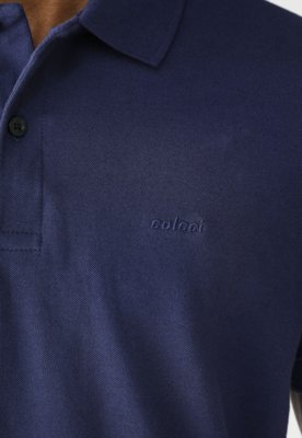 Camisa Polo Colcci Reta Logo Azul