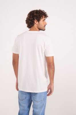 Camiseta Básica Logo Frontal Colcci Off Shell