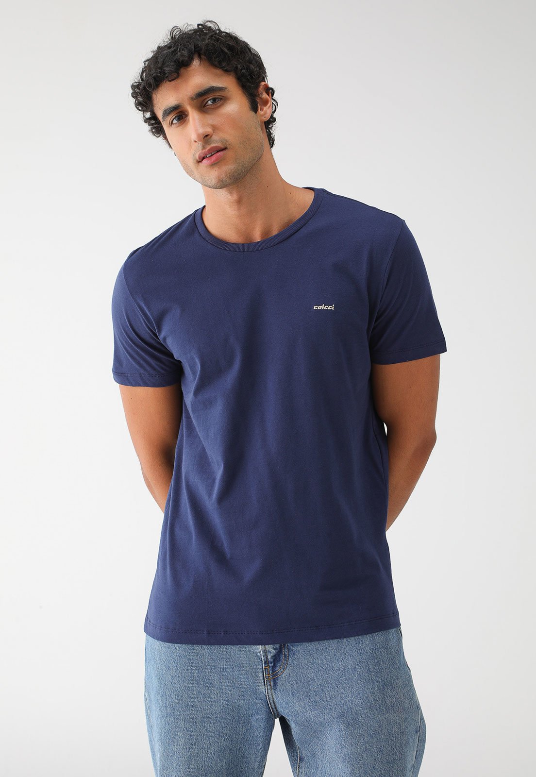 Camiseta Colcci Logo Azul