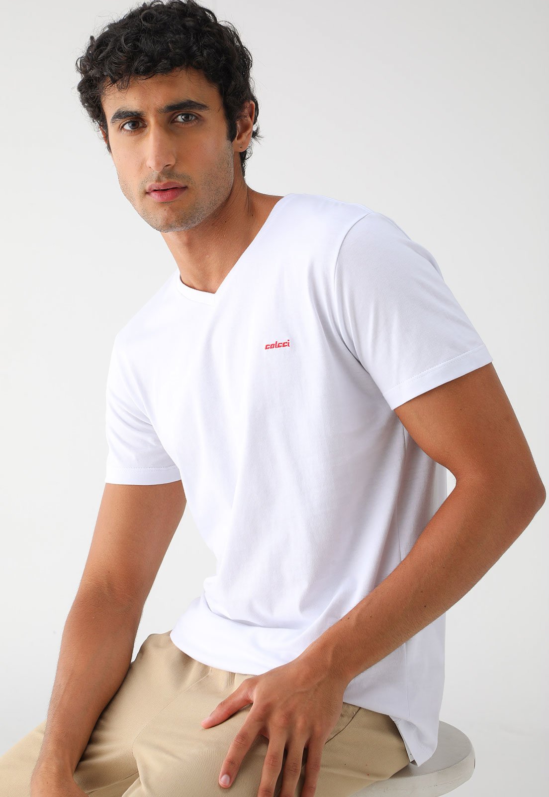 Camiseta Colcci Logo Branca