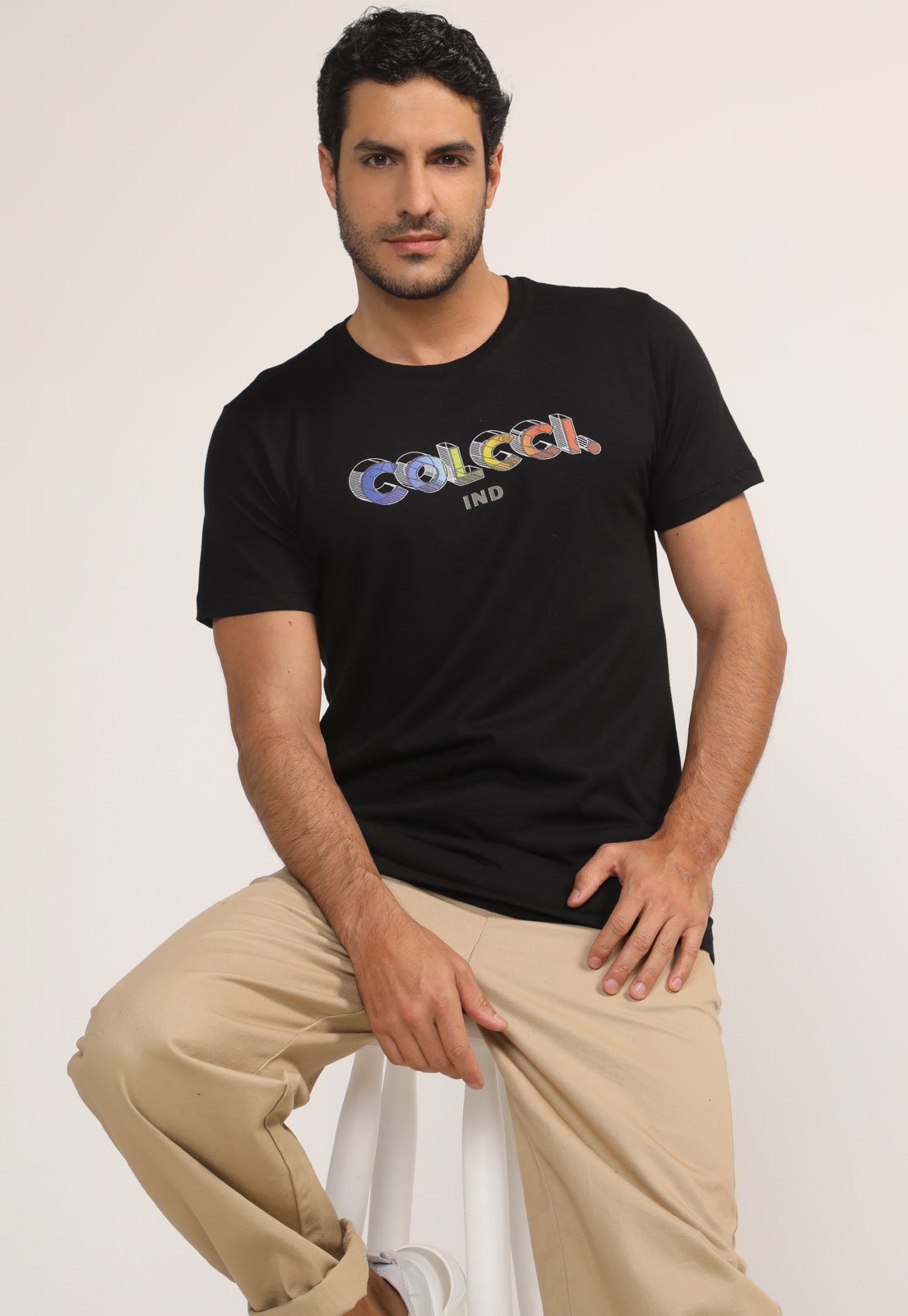 Camiseta Colcci Logo Preta