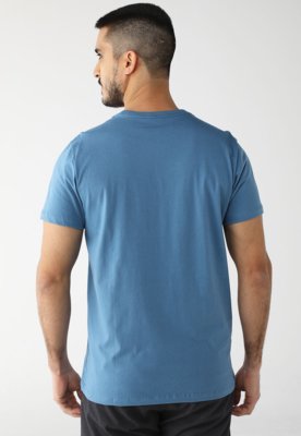 Camiseta Colcci Reta Estampada Azul