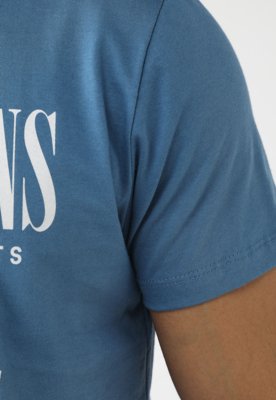 Camiseta Colcci Reta Estampada Azul