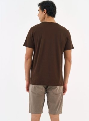 Camiseta Comfy Colcci Marrom Roccia
