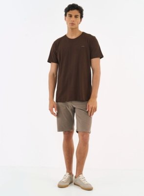 Camiseta Comfy Colcci Marrom Roccia