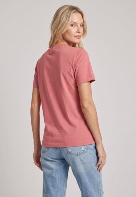 Camiseta Feminina Colcci Logo Rosa