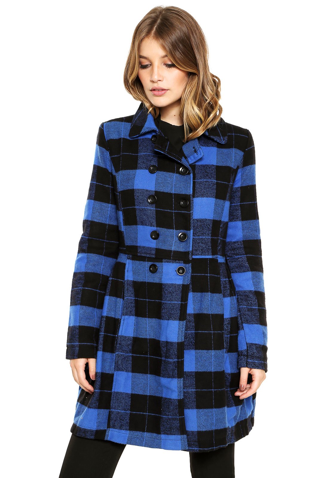 casaco xadrez colcci feminino