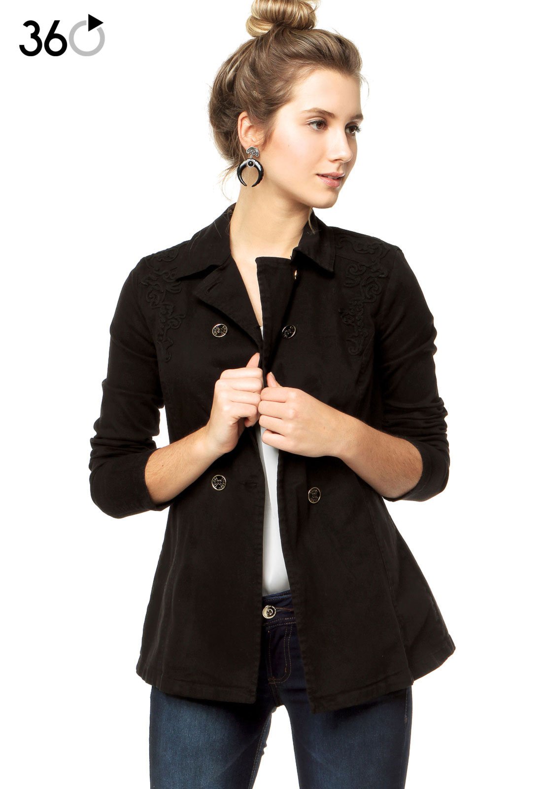 casaco sarja feminino