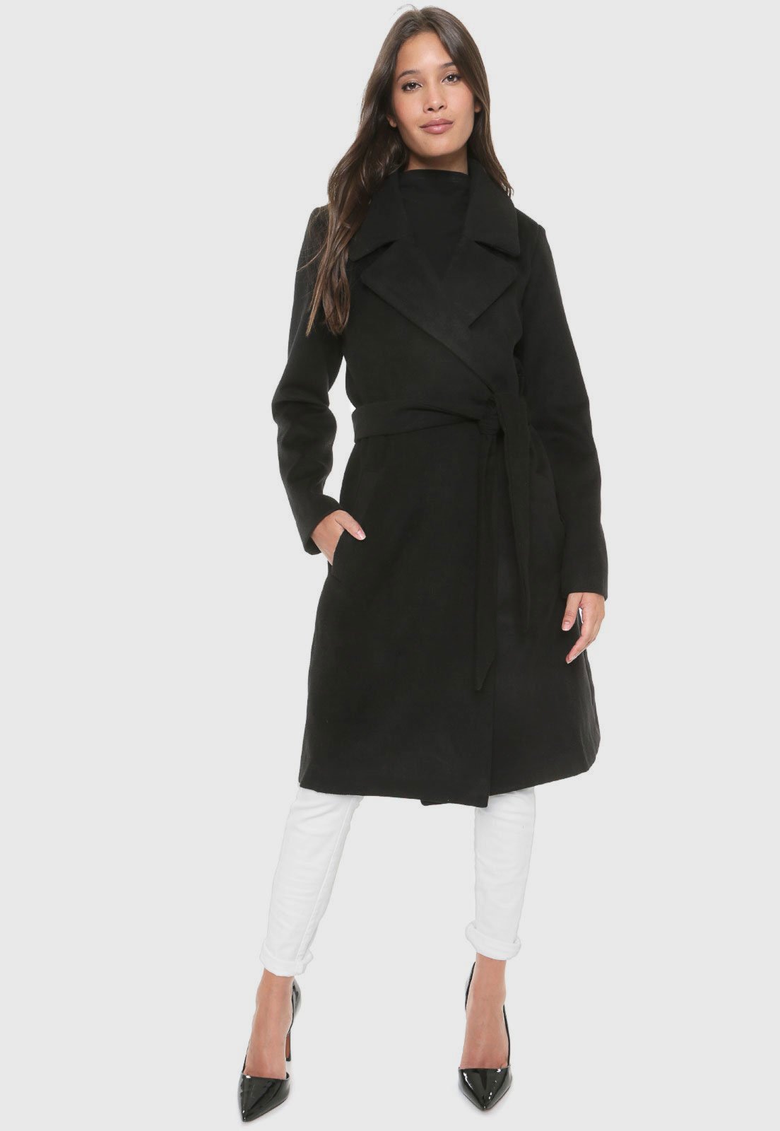 casaco sobretudo longo feminino
