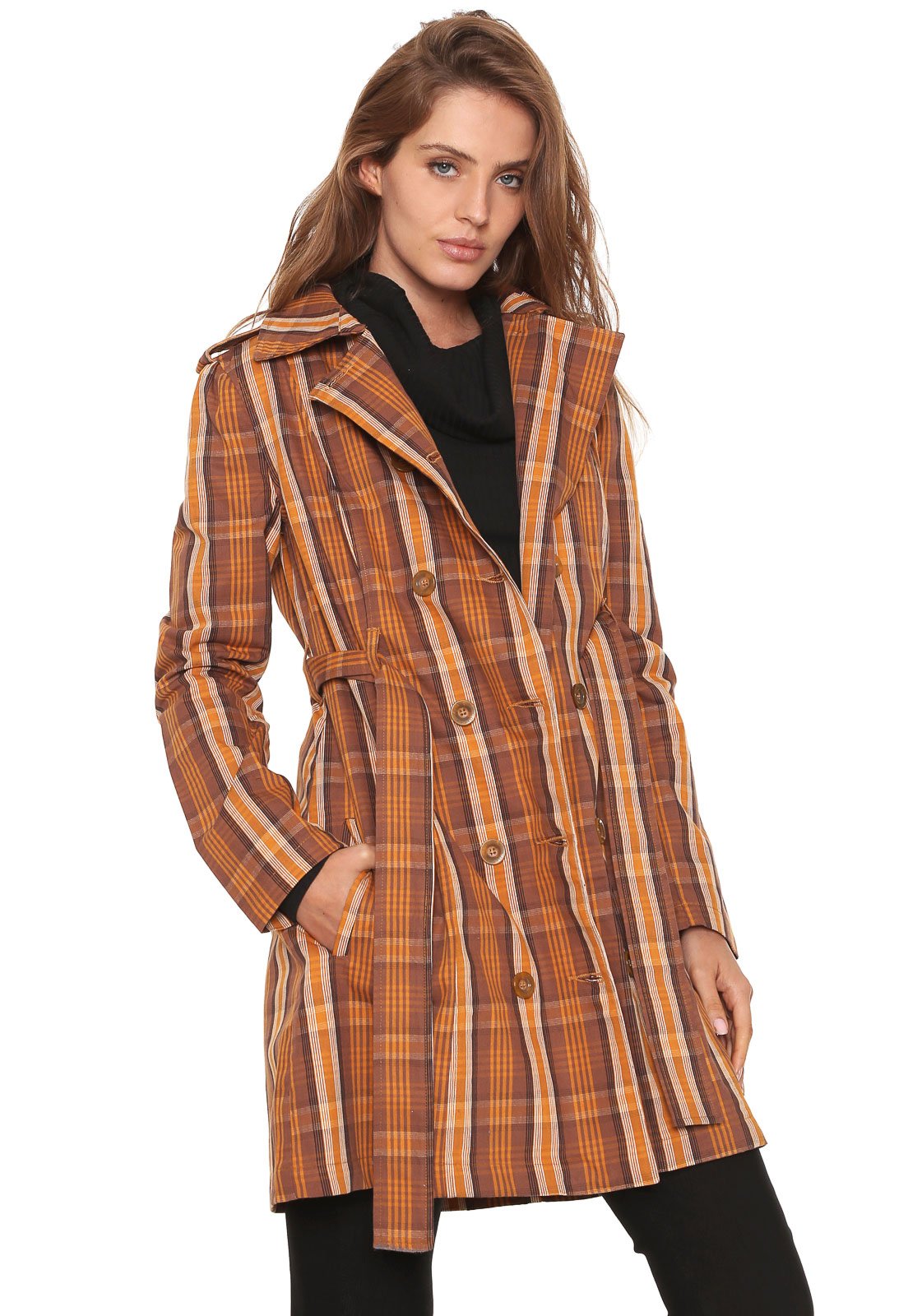 casaco xadrez colcci feminino