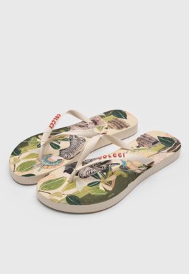 Chinelo Colcci Estampado Off-White