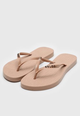 Chinelo Colcci Logo Bege