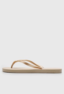 Chinelo Colcci Logo Bege