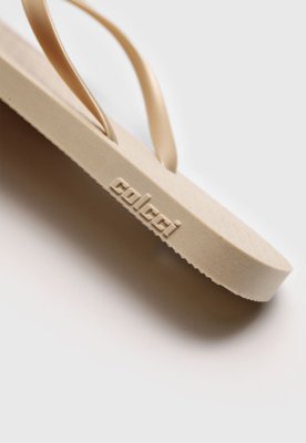 Chinelo Colcci Logo Bege