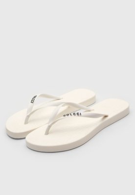 Chinelo Colcci Logo Branco