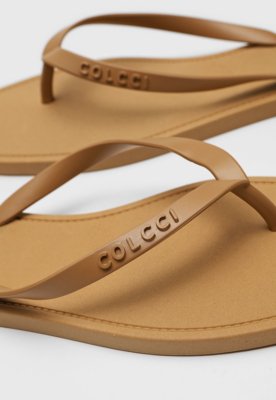 Chinelo Colcci Logo Caramelo
