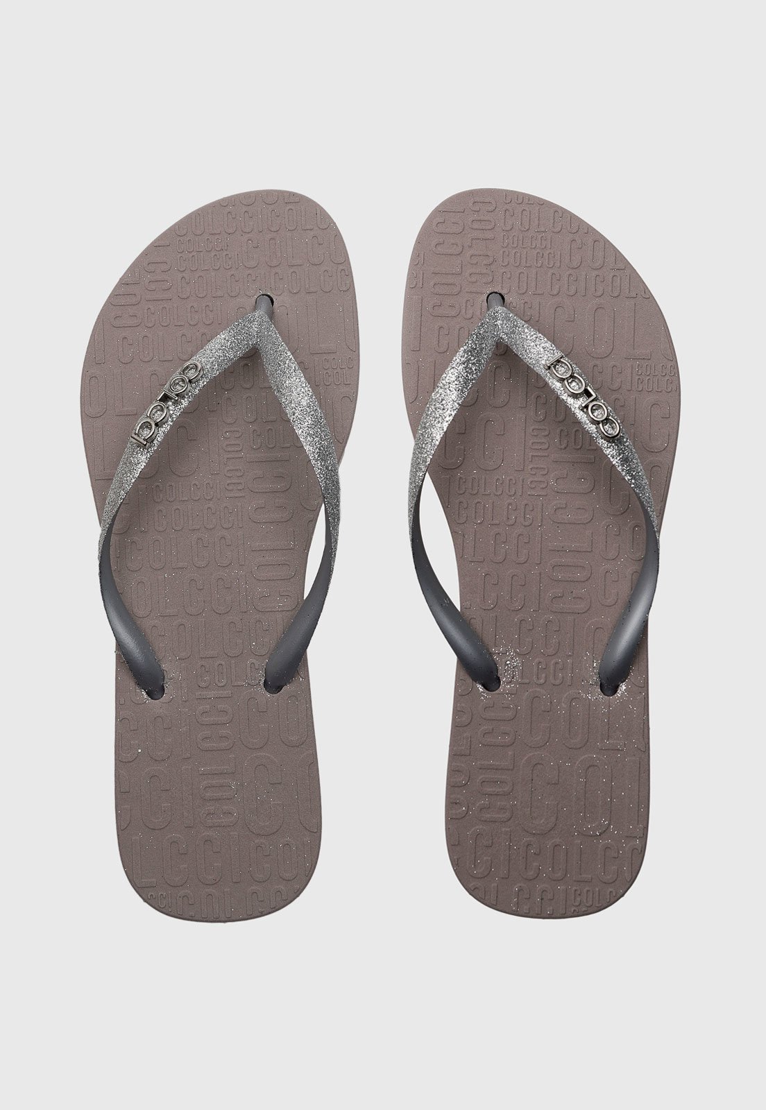 Chinelo Colcci Logo Cinza