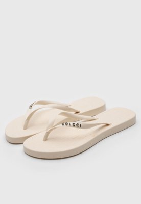Chinelo Colcci Logo Off-White