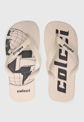 Chinelo Colcci Logo Off-White