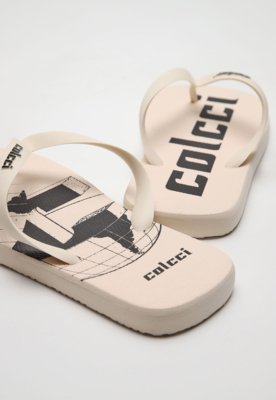 Chinelo Colcci Logo Off-White