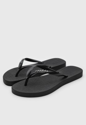 Chinelo Colcci Logo Preto