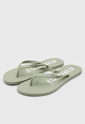 Chinelo Colcci Logo Verde