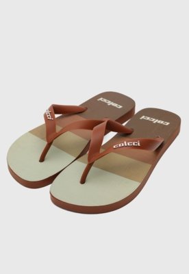 Chinelo Colcci Logomania Marrom