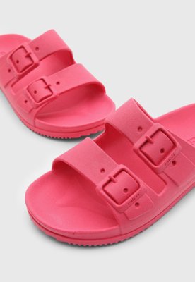 Chinelo Feminina Colcci Slide Fivelas Rosa