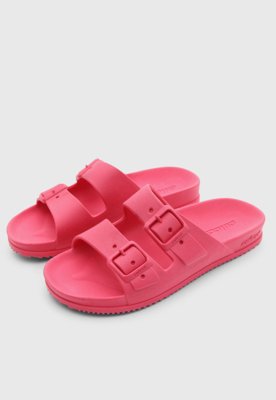 Chinelo Feminina Colcci Slide Fivelas Rosa