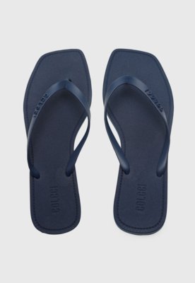 Chinelo Feminino Colcci Ponta Quadrada Azul Marinho