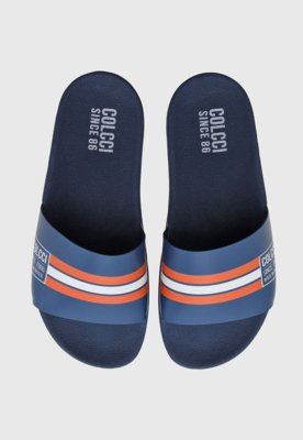 Chinelo Slide Colcci Logo Azul