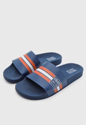 Chinelo Slide Colcci Logo Azul