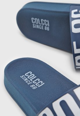 Chinelo Slide Colcci Logo Azul