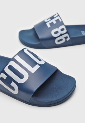 Chinelo Slide Colcci Logo Azul