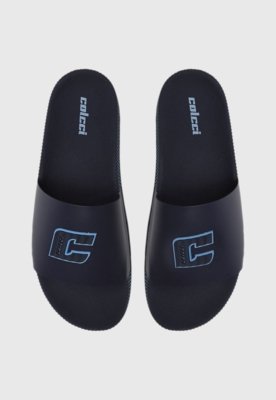 Chinelo Slide Colcci Logo Azul-Marinho