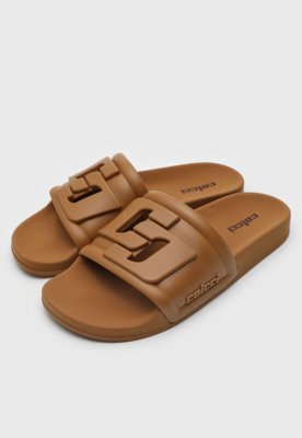 Chinelo Slide Colcci Logo Caramelo