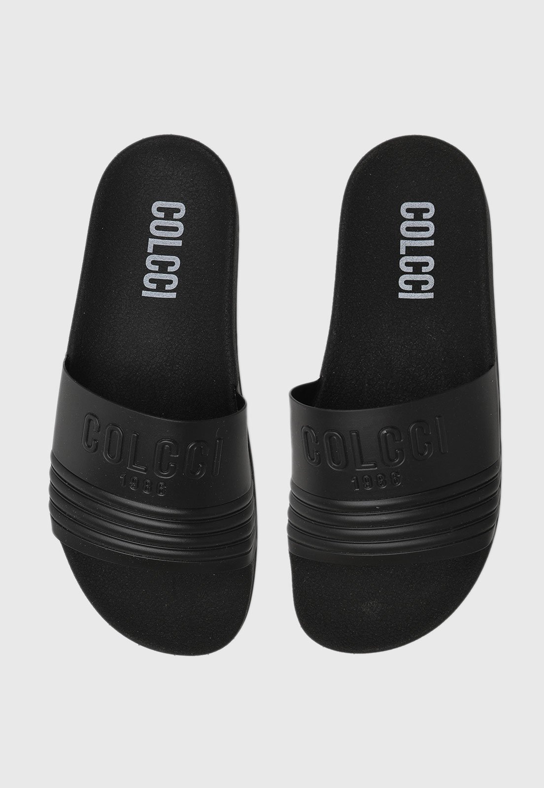 Chinelo Slide Colcci Logo Preto