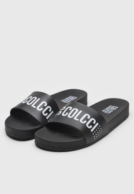 Chinelo Slide Colcci Logo Preto