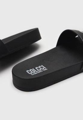 Chinelo Slide Colcci Logo Preto