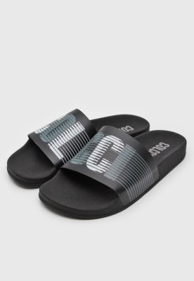 Chinelo Slide Colcci Logo Preto