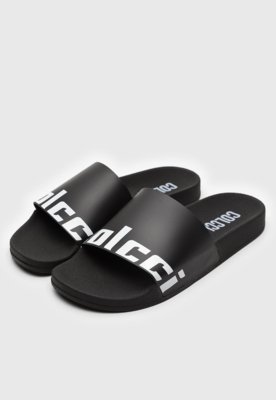 Chinelo Slide Colcci Logo Preto
