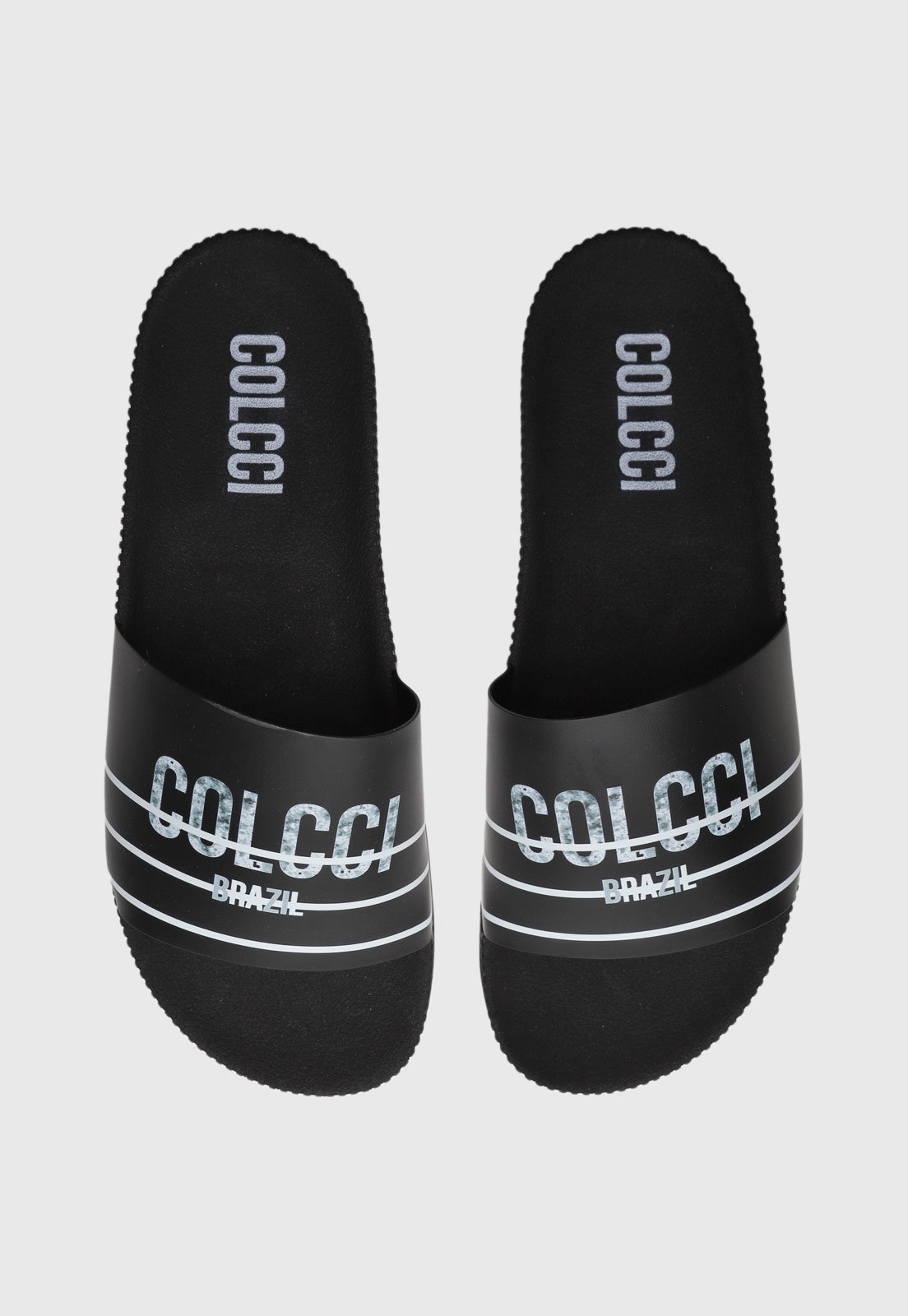 Chinelo Slide Colcci Logo Preto