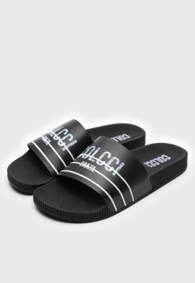 Chinelo Slide Colcci Logo Preto