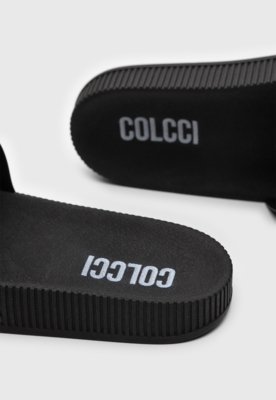 Chinelo Slide Colcci Logo Preto