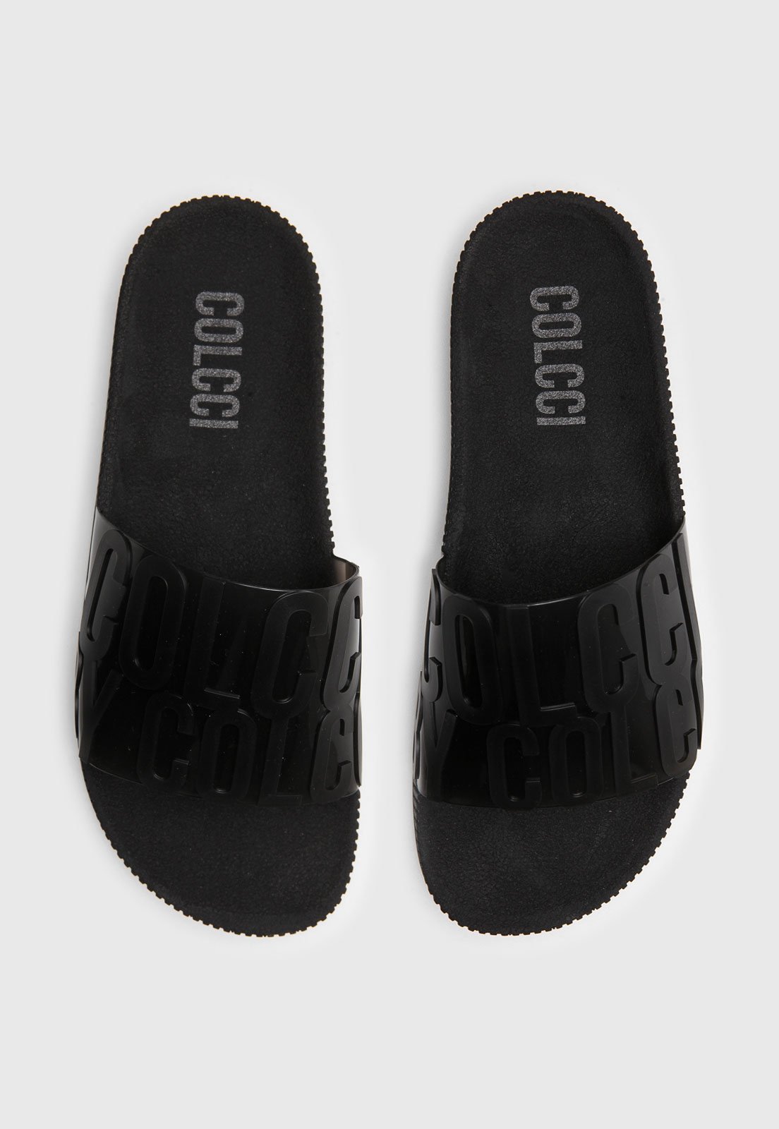 Chinelo Slide Colcci Logo Preto