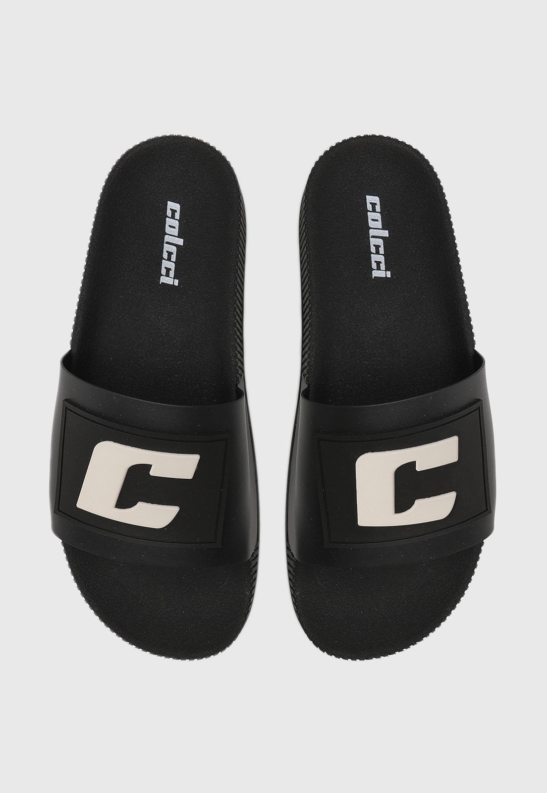 Chinelo Slide Colcci Logo Preto