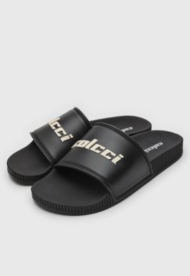 Chinelo Slide Colcci Logo Preto